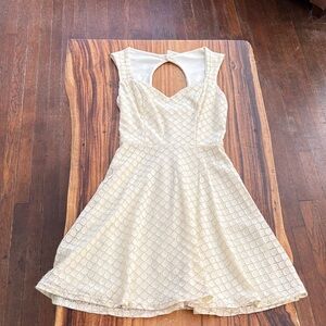 MYSTIC cream and gold lace dress in vintage style